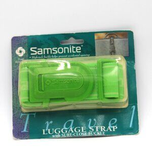 Samsonite Travel Luggage Strap W Sure Close Buckle Heavy Duty Accessory Neon NOS
